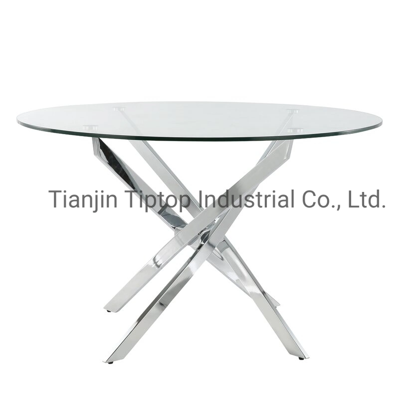 Elegant Glass Top Dining Table Set with Free 6 Seater Chairs