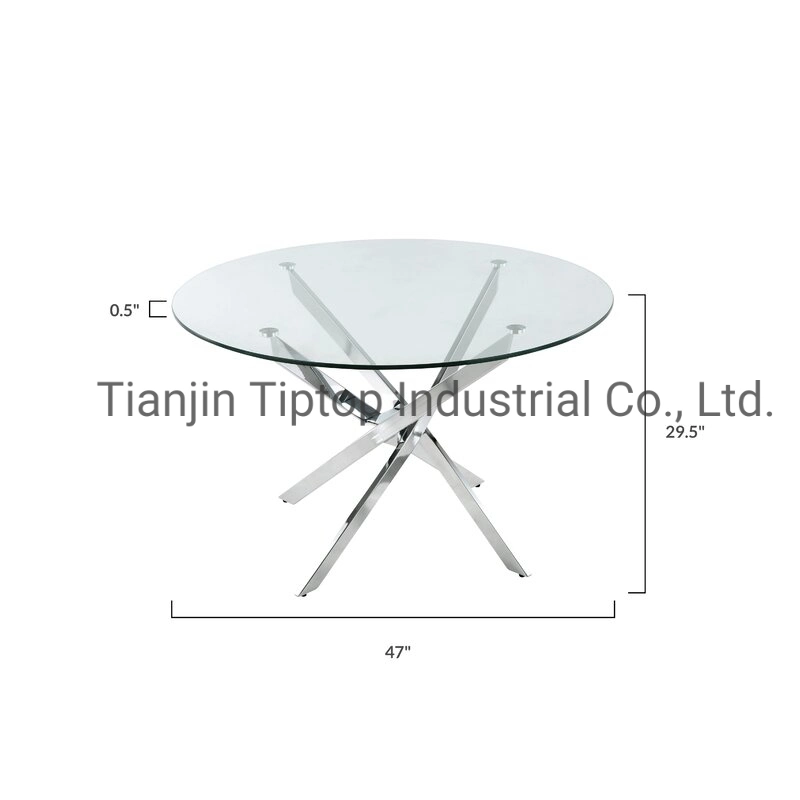 Elegant Glass Top Dining Table Set with Free 6 Seater Chairs