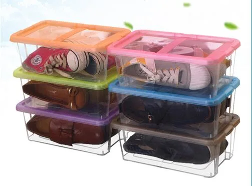 Ransparent/Clear Drop Front Shoe Box Storage Plastic