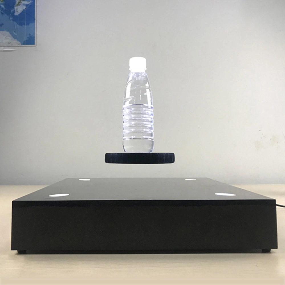 Acrylic Base Magnetic Levitation Rotating Shoes Bottle Cellphone Display Racks for Advertisement