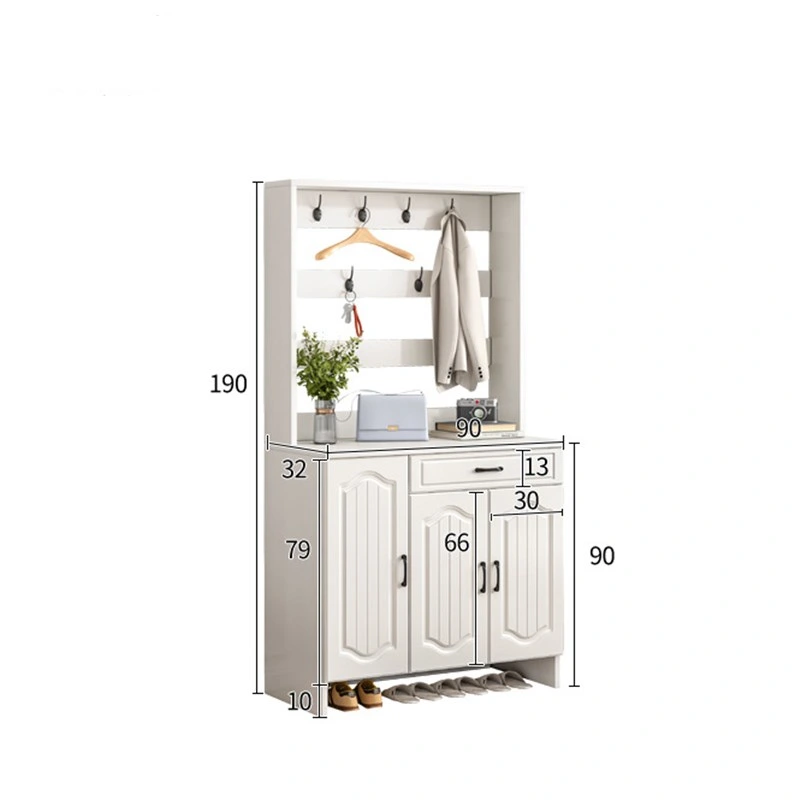 Shoe Cabinet Household Entrance Door Can Hang Clothes Modern, Simple and Economical Door-to-Door Storage Porch Hall Cabinet Multi-Layer Shoe Rack