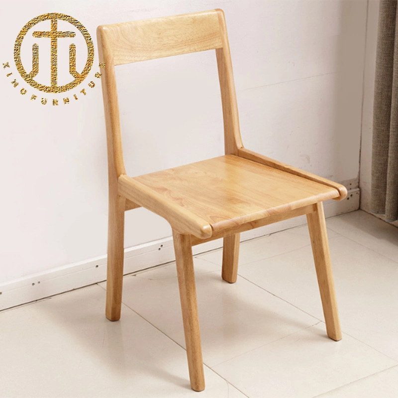 Nordic Household Solid Wood Leisure Retro Dining Chair with Armrests