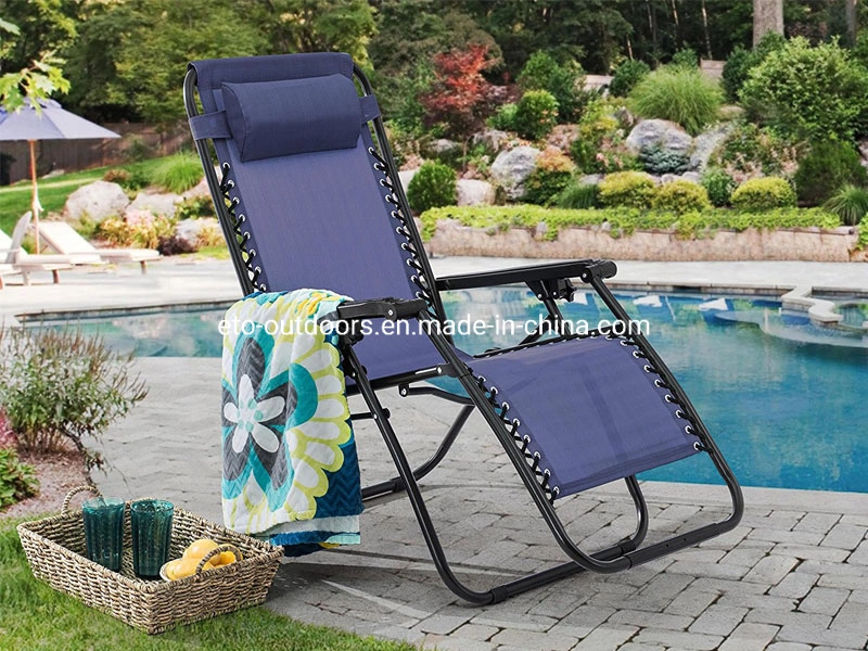 Outdoor Folding Chaise Longue, Foldable Sun Beach Pool Deck Leisure Lazy Lounge Chairs