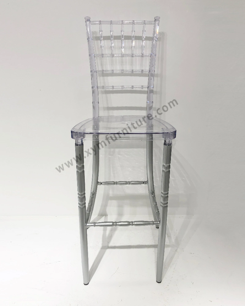 Manufacturer Cheap Strong Resin Clear High Bar Chiavari Tiffany Chair