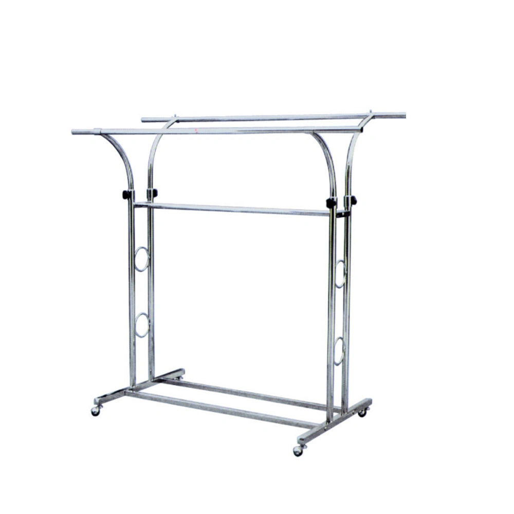 Stainless Steel Retail Garment Hanging Clothes Display Drying Rack for Clothes Shops