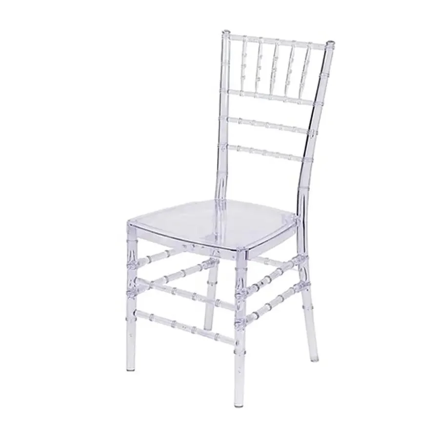 Clear Plastic Resin Tiffany Transparent Chair for Wedding Good Quality