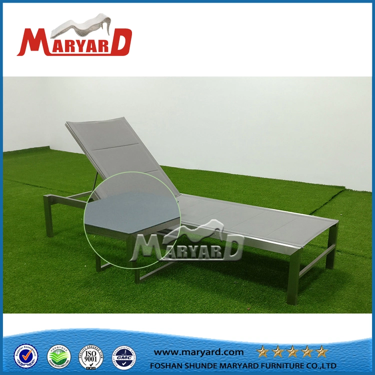 Modern Aluminum Fabric Sun Lounger Chaise Lounge for Outdoor Beach Furniture