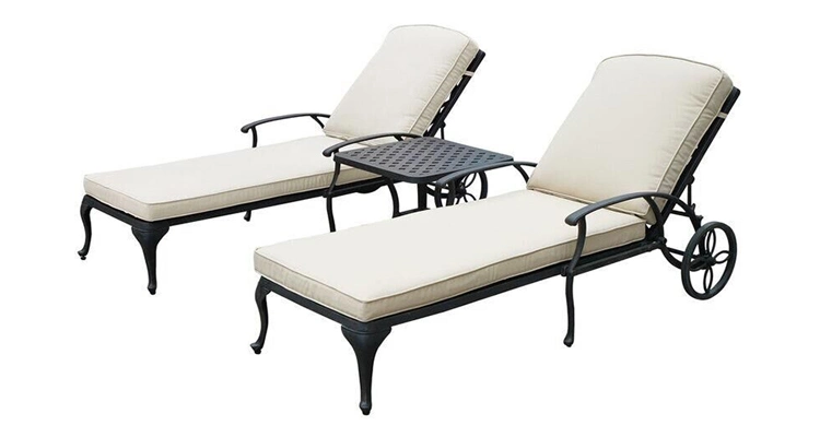 Cast Aluminum Patio Furniture Outdoor Garden Furniture Chaise Lounge