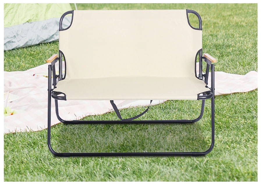 Outdoor Two Person Folding Portable Camping Bench Soft Double Seat Beach Chair