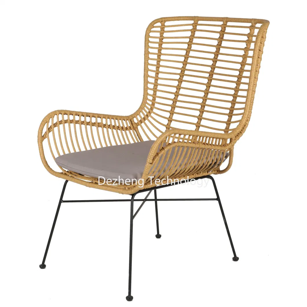 Modern Aluminum Rattan Garden Chair Dining Outdoor Combination Chair Set