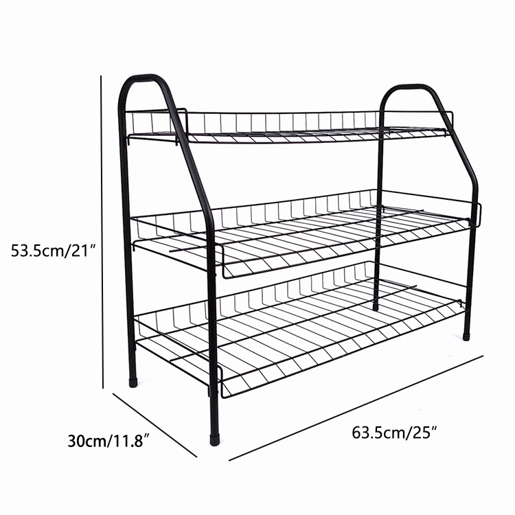 Living Room Furniture Metal Shoes Rack Stand Organizer Adjustable Shoes Rack for Home Entryways Cabinet