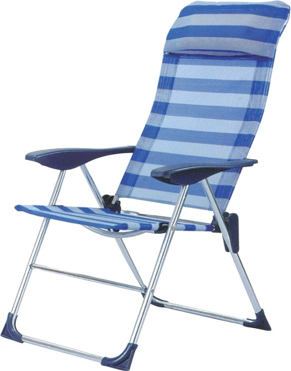 Outdoor Portable Folding Armchair with Easy Pop-up Assembly 7 Level Adjustable Backseat Beach Chair