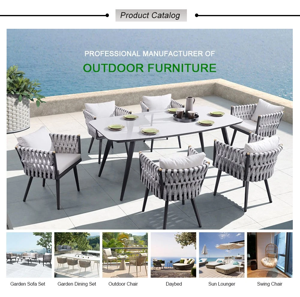 5PC Rope Woven Patio Chairs Table Bistro Outdoor Garden Chair Set