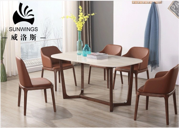 Best Selling Italian Designs Dining Chair Wood Chair with Armrests