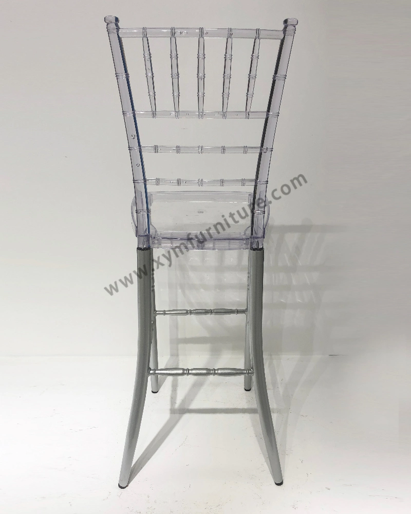 Manufacturer Cheap Strong Resin Clear High Bar Chiavari Tiffany Chair