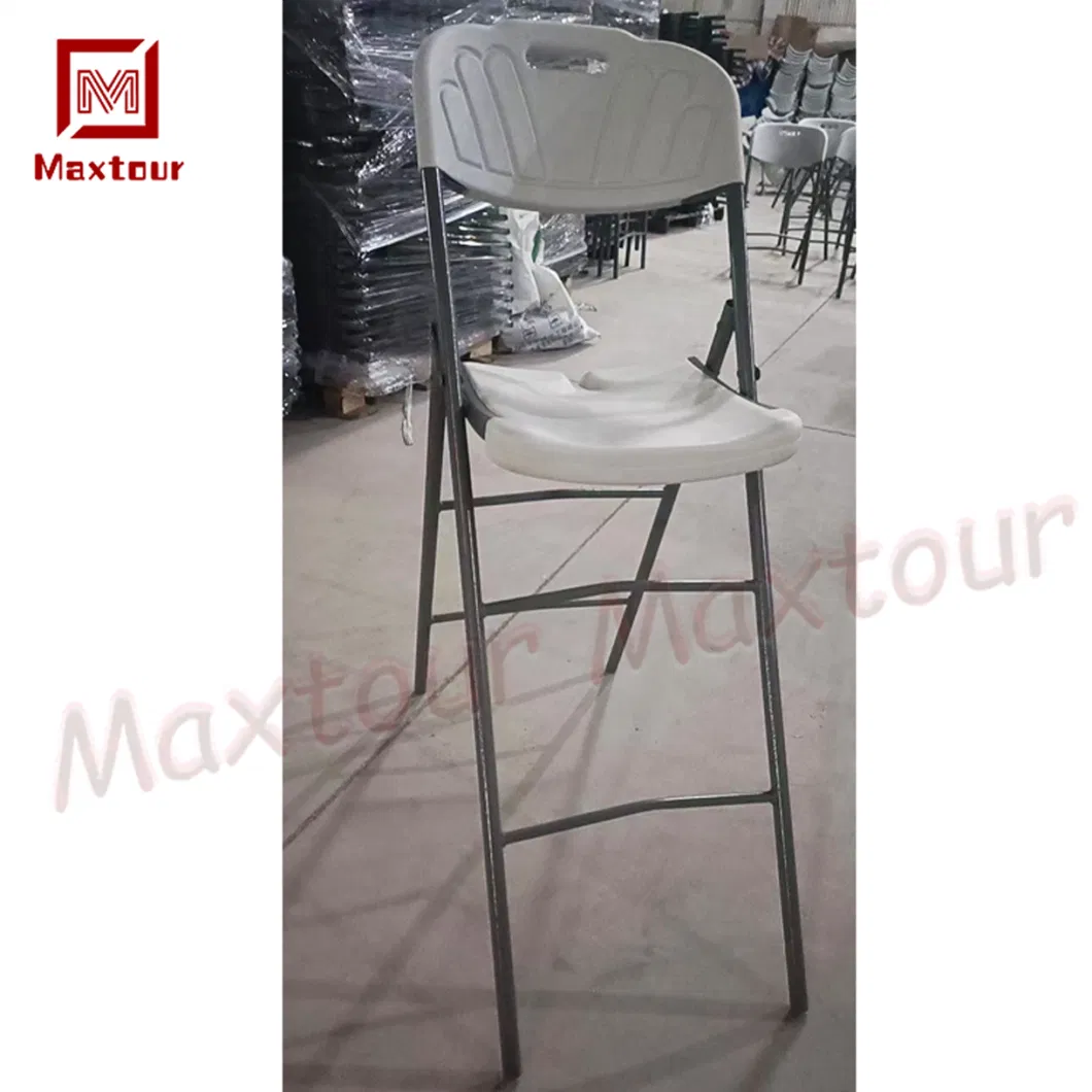 High Chair Popular Wedding Outdoor Plastic Bar Chair Folding Barstool