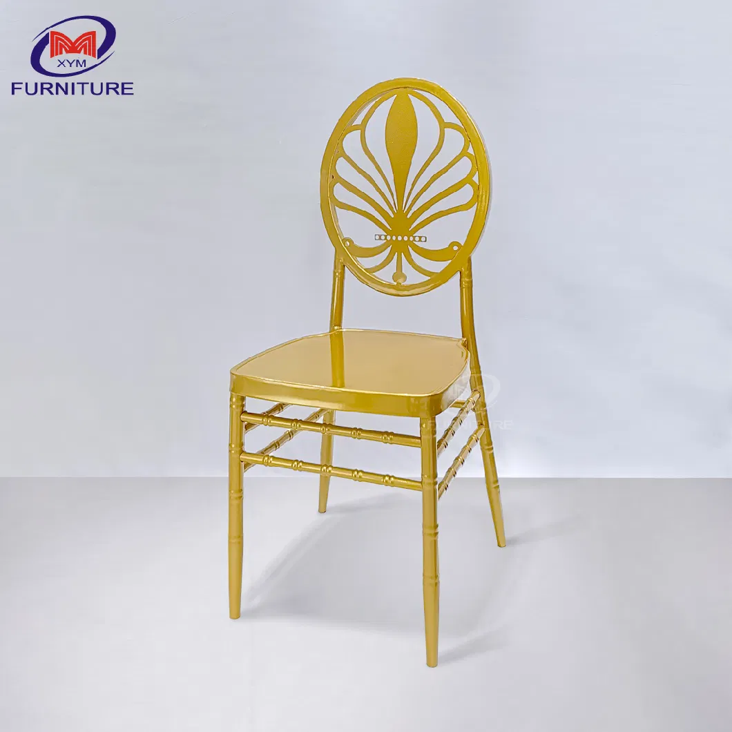 Chavari Tiffany Aluminium Iron Weddings Gold Back Circle Chiavari Chairs