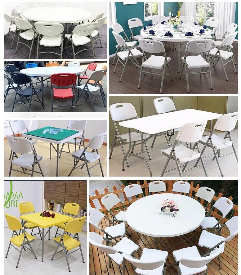 Rectangular Square Round HDPE Plastic Folding Tables for Picnic Camping Party Restaurant