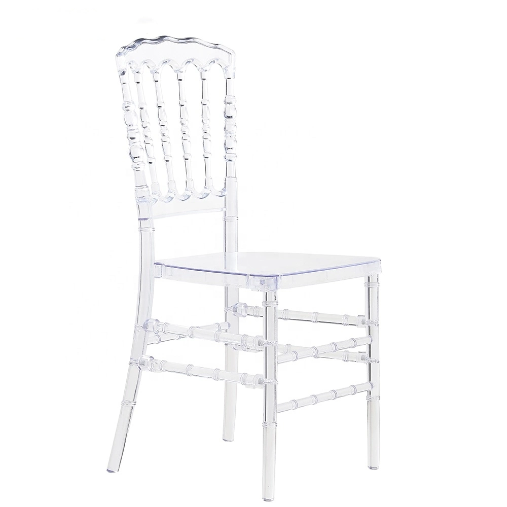 Wholesale Hotel Stackable Plastic Resin Crystal Transparent Party Event Napoleon Tiffany Acrylic Clear Chiavari Wedding Chair