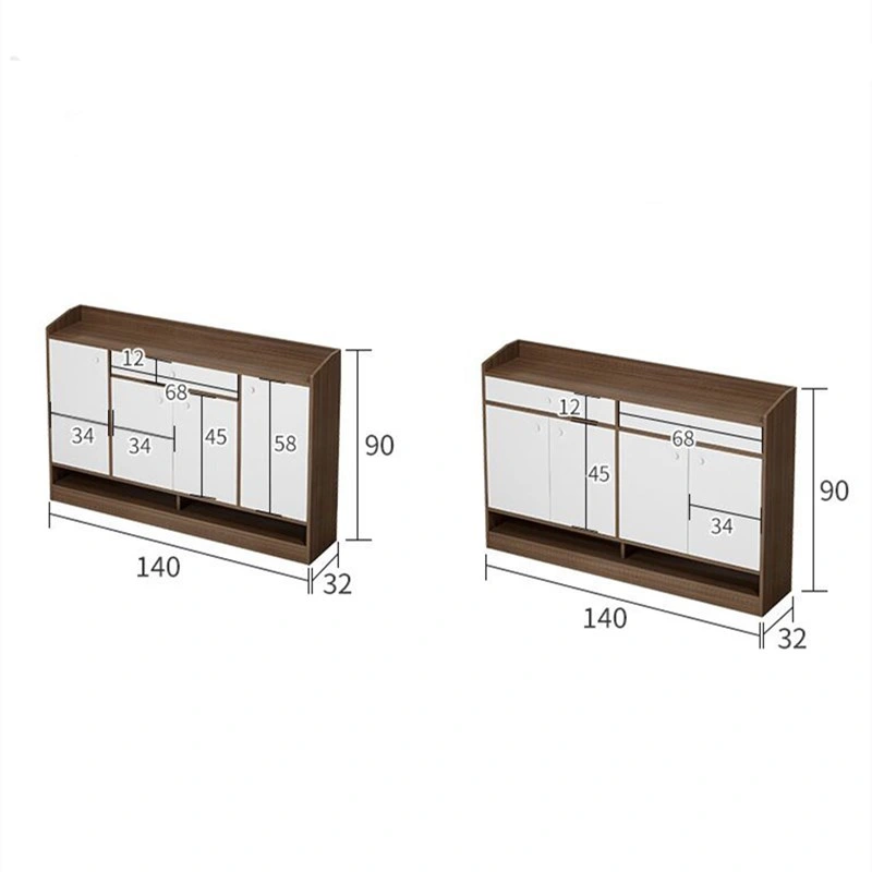 Shoe Cabinet Household Entrance Door Large Capacity Space Saving Simple Entrance Cabinet Solid Wood Balcony Storage Storage Hall Cabinet