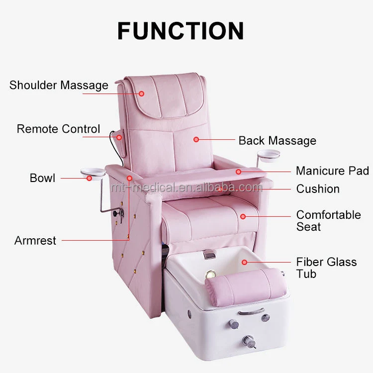 Cheap Fabric Stool Small Factory Wholesale Modern Luxury Royal Pink Foot SPA Chair Beauty Nail Salon