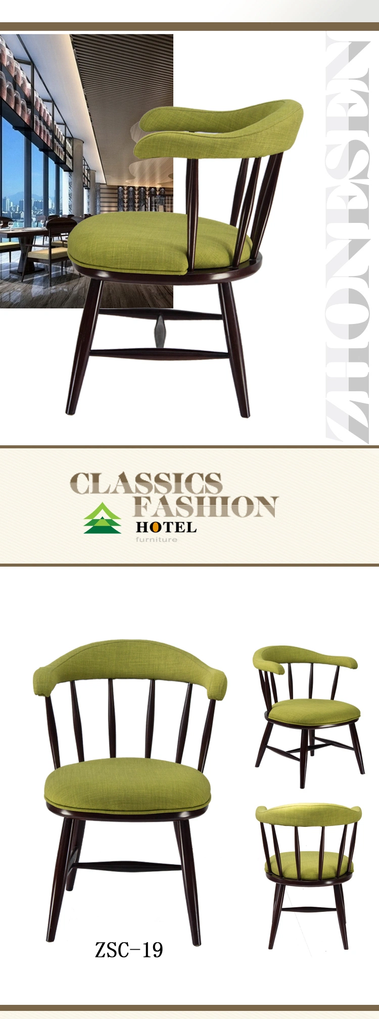 French Style New Design Wooden Armchair for Restaurant (ZSC-19)