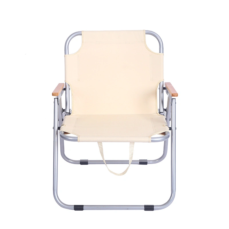 New Outdoor Steel Tube Double Folding Chair Convenient Self-Driving Travel Camping Courtyard Leisure Chair Lunch Break Chair