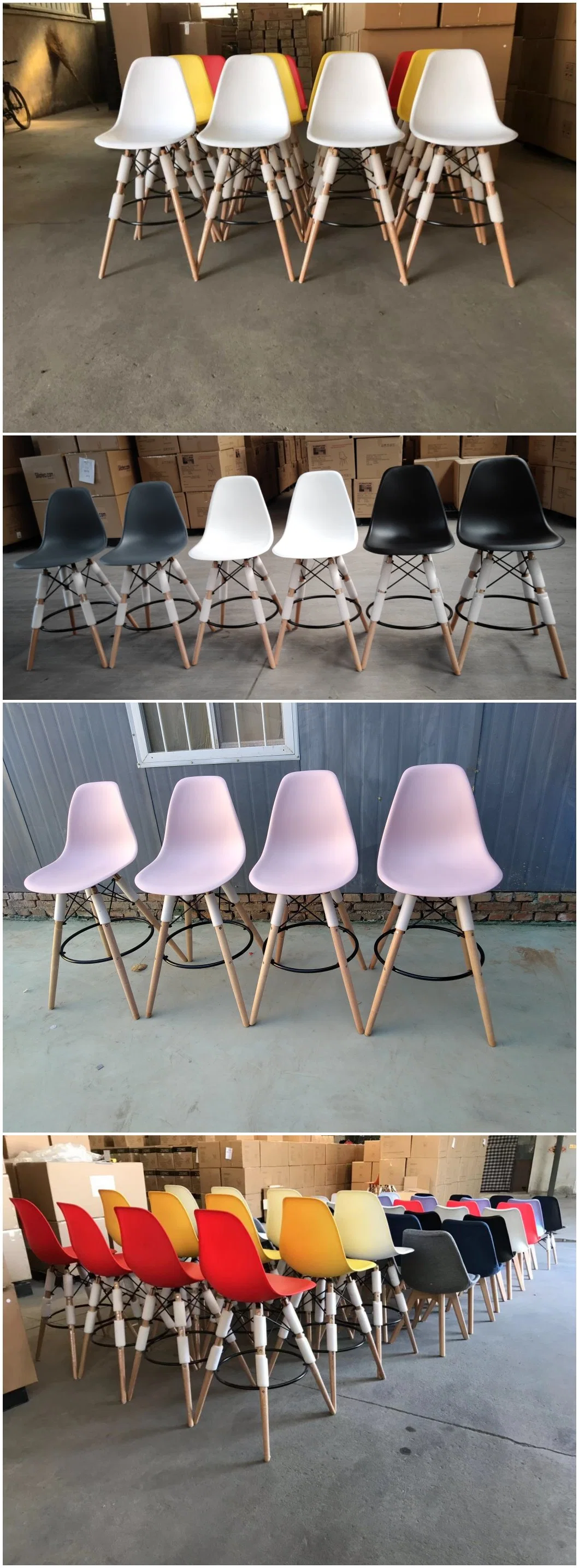 China Wholesale Outdoor/Indoor Home Modern/Restaurant/Commercial Replica/Plastic Bar Stools Price for Plastic/Kitchen/High/Counter/Dining Room Furniture/Nordic