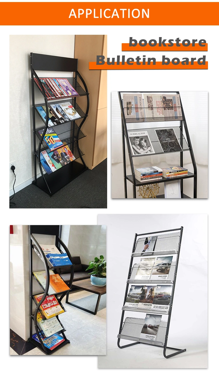 Custom Retail Shop Wire Book Brochure Poster Vertical Display Rack