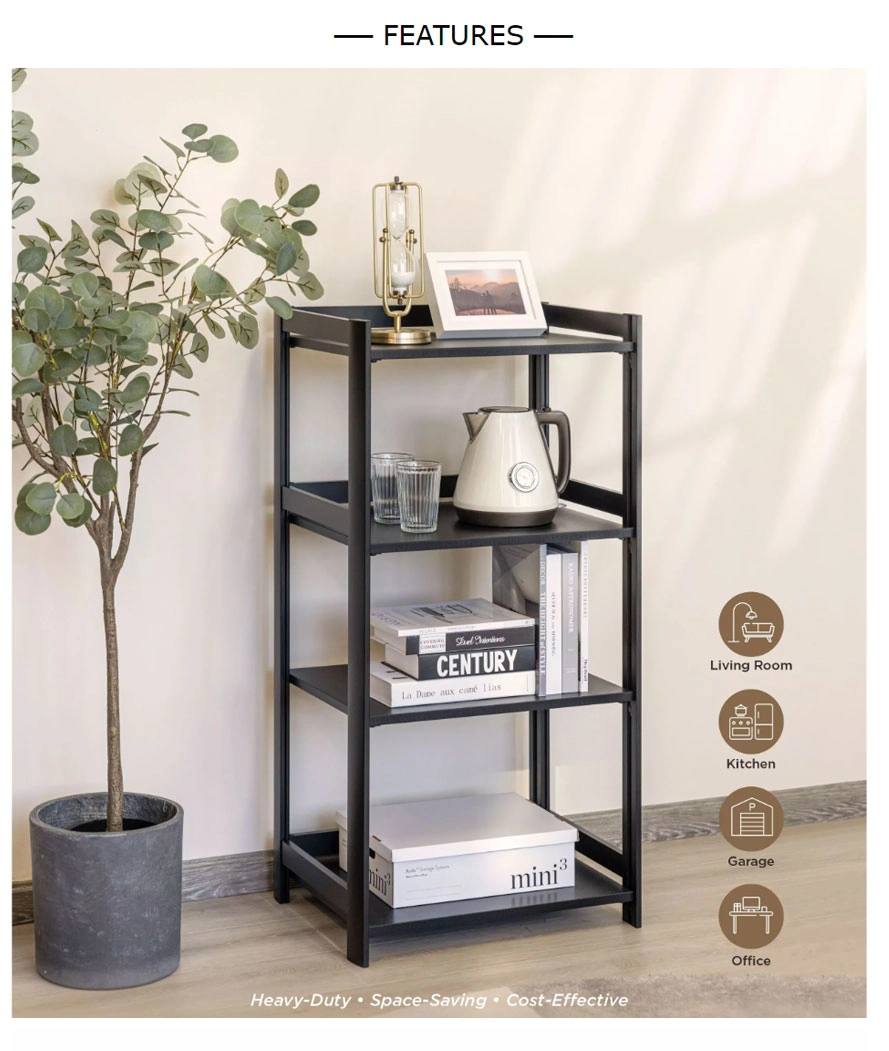 4-Tier Heavy-Duty Kitchen Organizer Shelf Aluminum Storage Rack