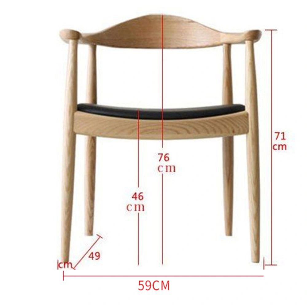 Solid Wood Dining Chair Household Modern Simple Book Table Ox Horn Chair