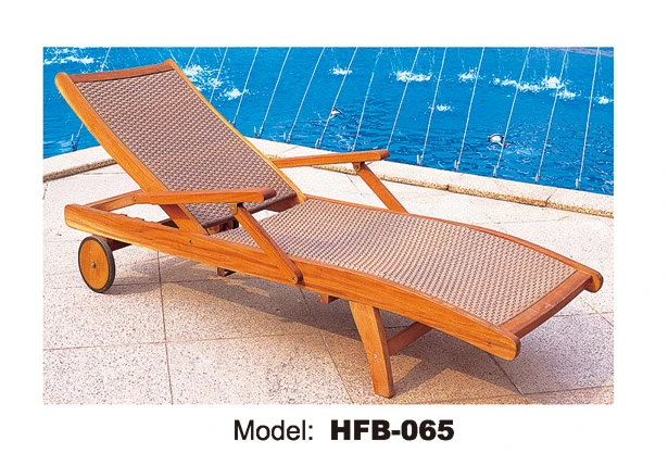 Rattan Outdoor Chaise Lounge/Poolside Coffee Table/Wicker Sun Lounger (TG-JW99)