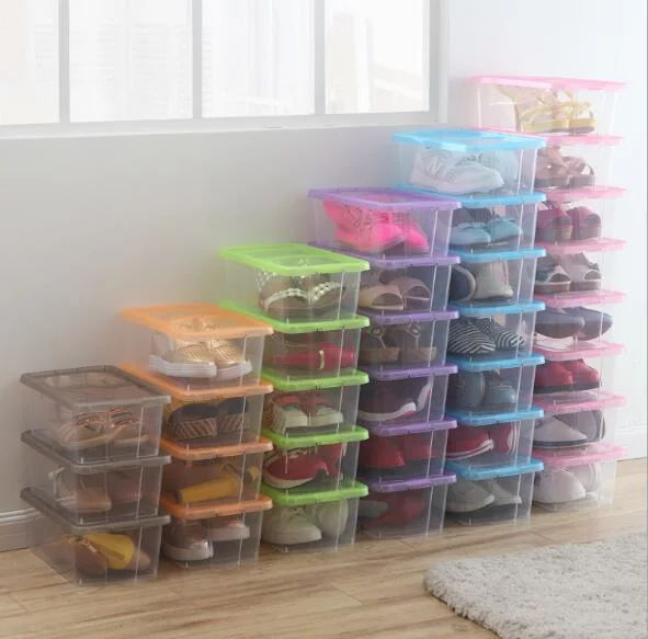 Ransparent/Clear Drop Front Shoe Box Storage Plastic