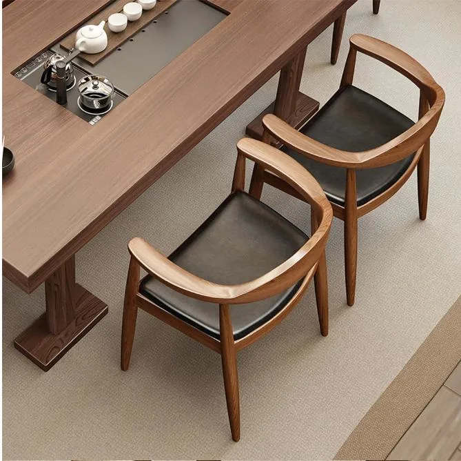 Modern Nordic Black Cushion Seat Outdoor Wooden Hotel Dining Room Wishbone Chairs