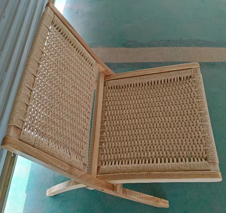 Living Room Wooden Furniture Modern Style Folding Rope Chair