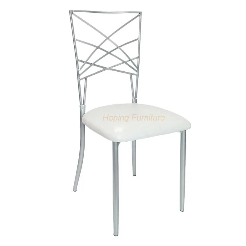 Cross Back Side Chair X Back for Kitchen Restaurant Dining Room Wedding Events Furniture Good Stackable Cheaper PU Dining Room Chair