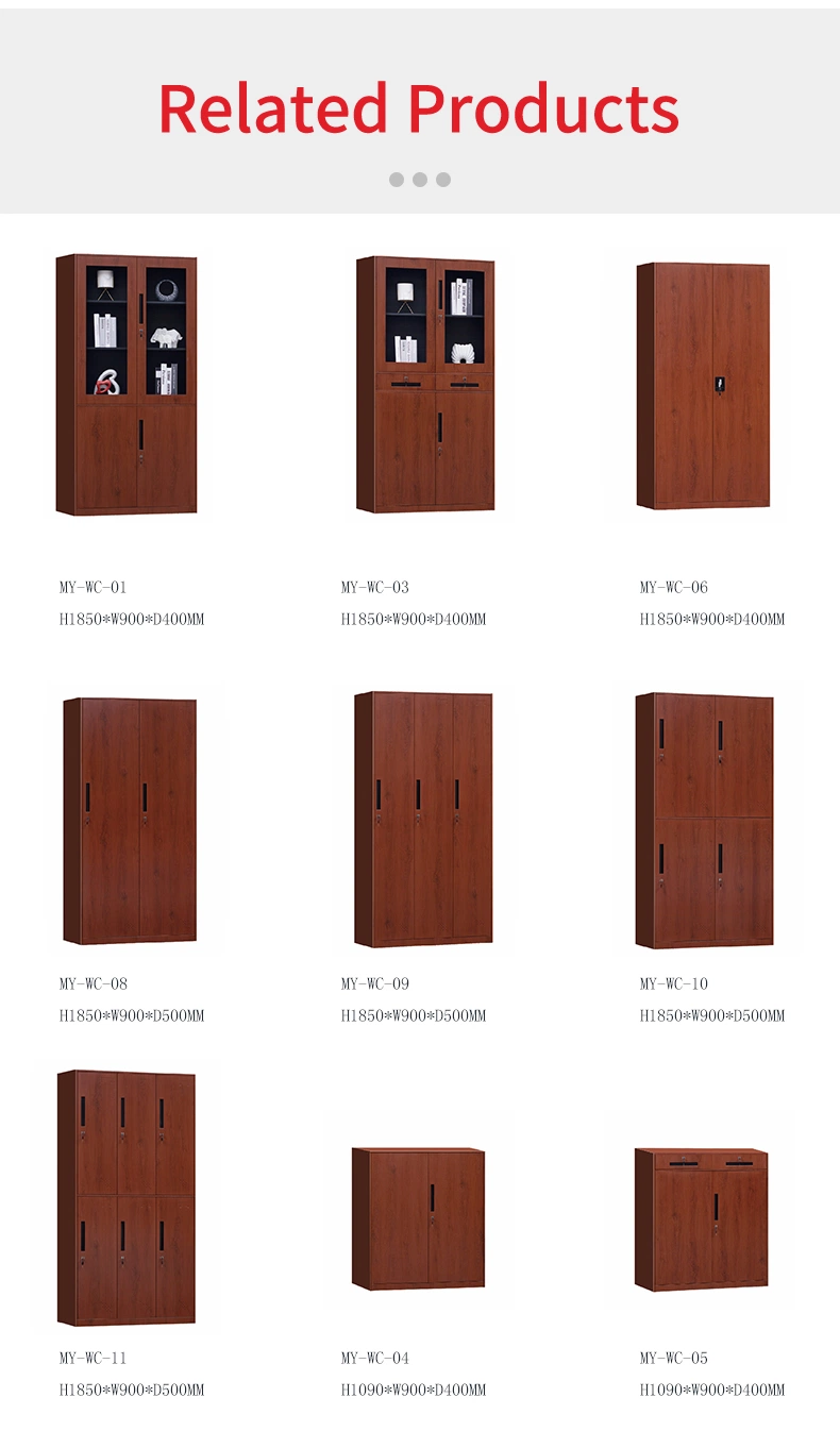 Wooden Color Home and Office Use 4 Door Storage Steel Locker