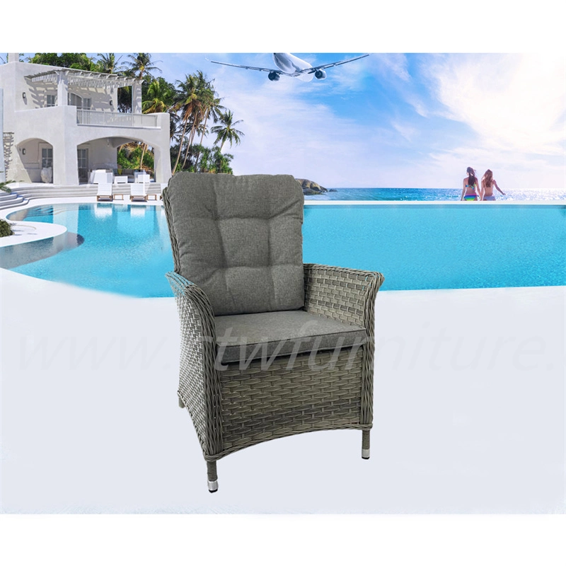 PE Rattan Wicker Chair Table Modern Garden Restaurant Outdoor Patio Dining Chair