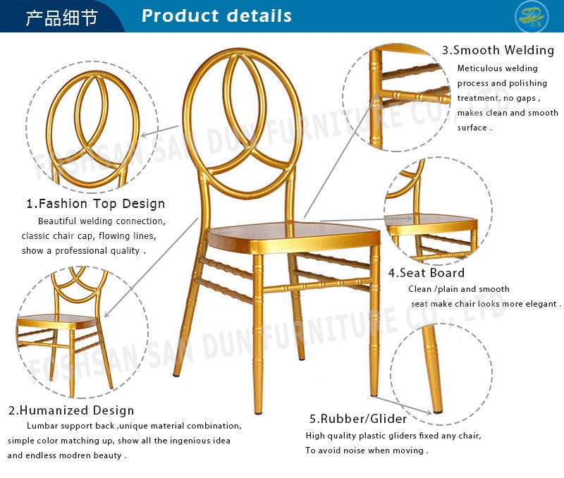 Stacking Design Iron Wedding Party Banquet Phoenix Chair