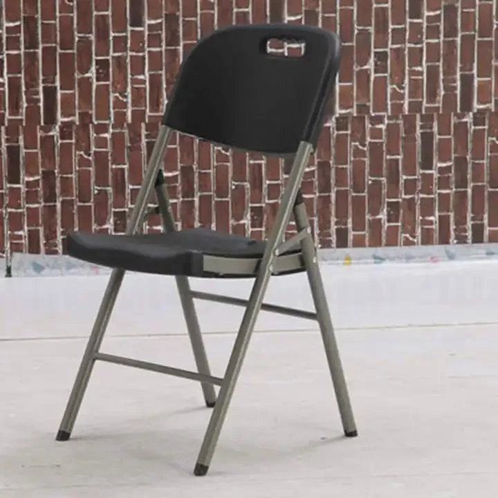 Wholesale Furniture Cheap White Black Stackable Plastic Garden Outdoor Folding Chair