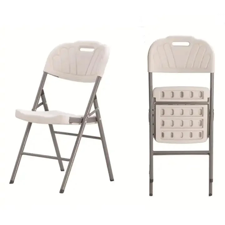 Wholesale Furniture Cheap White Black Stackable Plastic Garden Outdoor Folding Chair