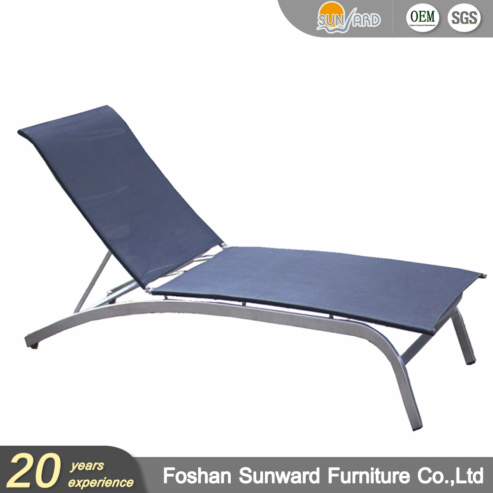 Customized Hot Sale Hotel Furniture Rattan Rope Woven Aluminum Sun Lounger