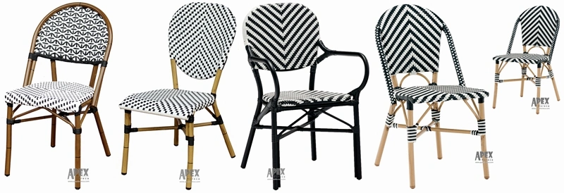 Wholesale Stackable Bamboo Look Wicker Restaurant Cafe Chair