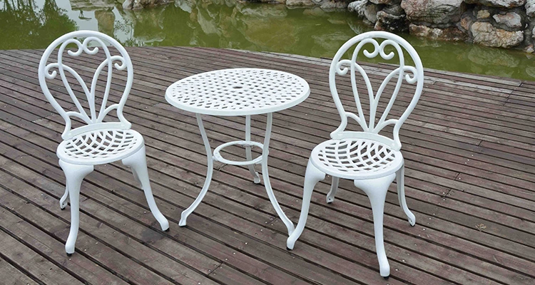 Cast Aluminum Patio Furniture Outdoor Garden Furniture Rose Bistro Set