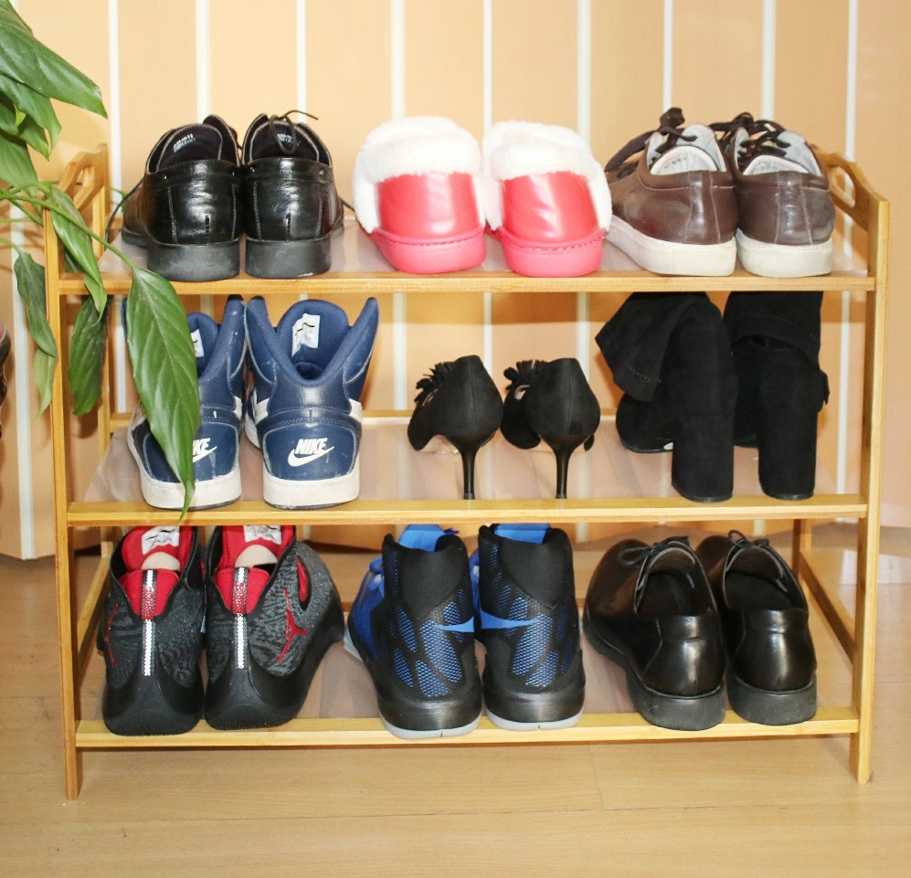 Hot Sale 3-Tiers Bamboo Shoes Rack Shelf Organizer