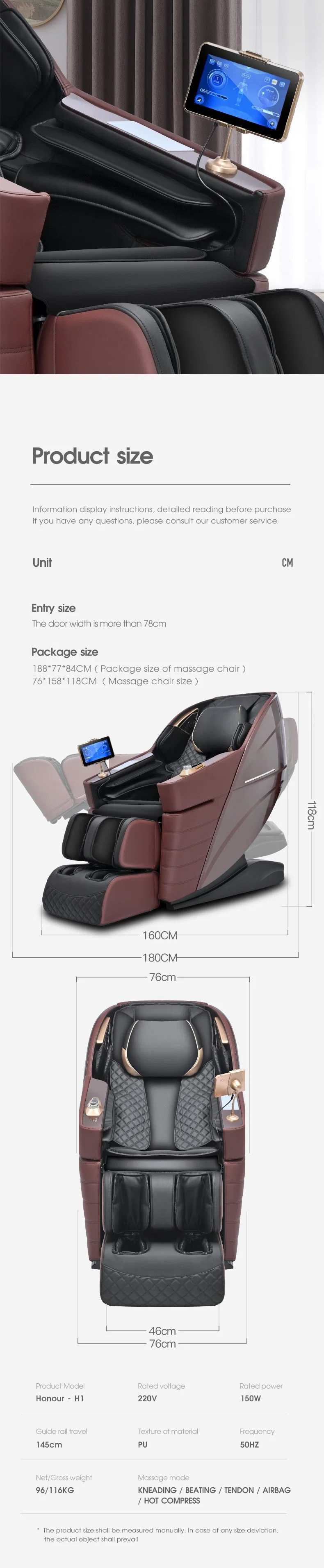 4D Space Capsule Air Compression Luxury Electric Full Body Massage Chair