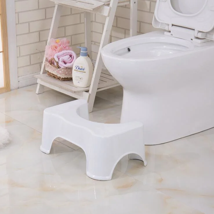 Plastic Toilet Stool Bathroom Non-Slip Toilet Footstool Convenient and Compact Squatting Stool