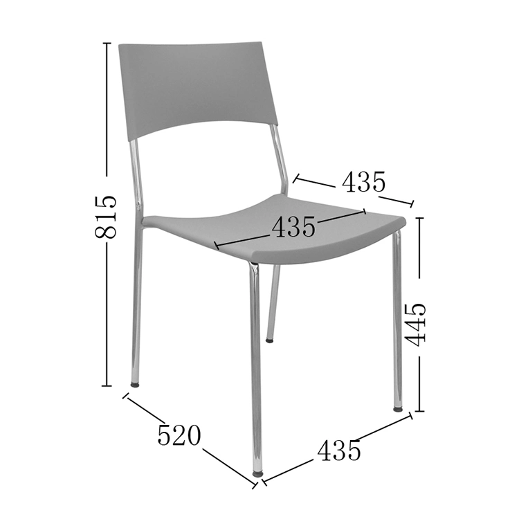 Simple General Use Cheap Plastic Cafeteria Dinning Chair