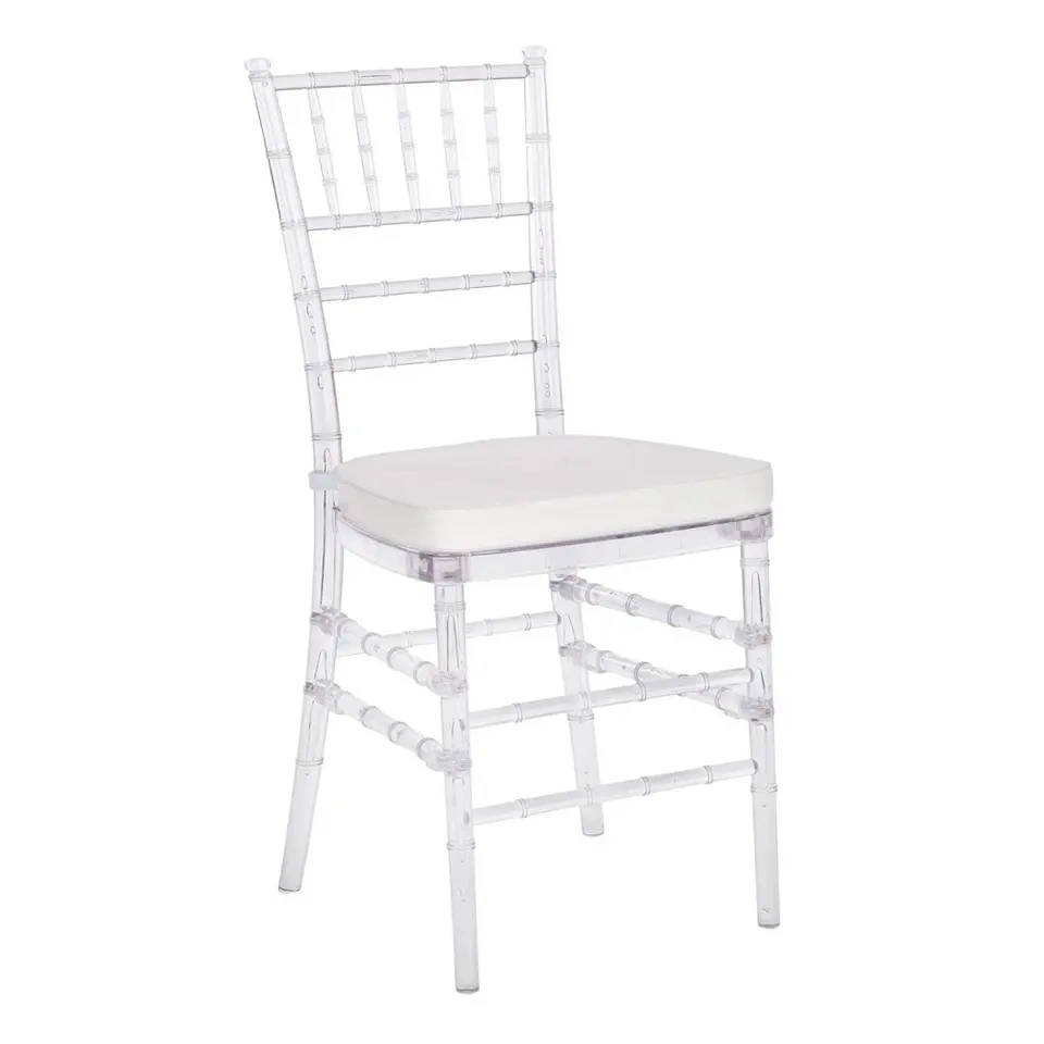 Wholesale Cheap Price Clear Plastic Resin Chivari Tiffany Phoenix Napoleon Transparent Hotel Chiavari Chair for Wedding