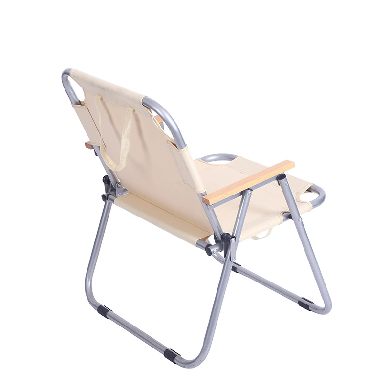 New Outdoor Steel Tube Double Folding Chair Convenient Self-Driving Travel Camping Courtyard Leisure Chair Lunch Break Chair